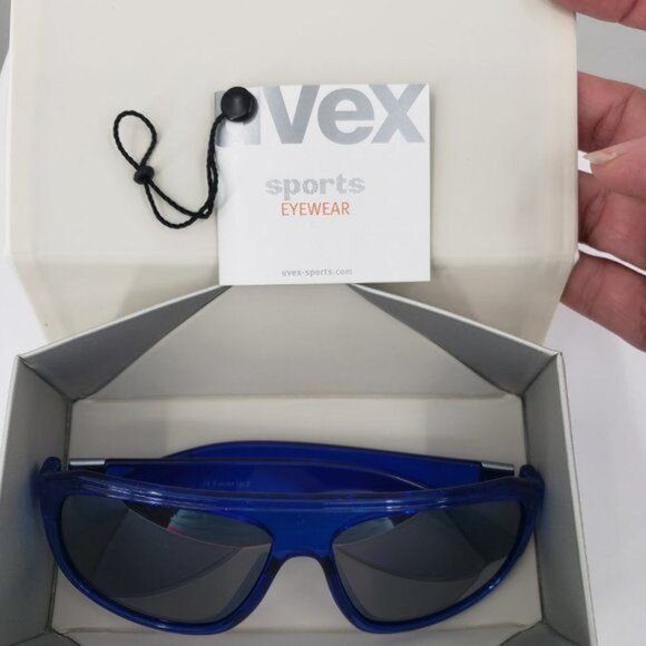 UVEX Sport Polarized Sunglasses LGL 2 Blue Transparent Frame Silver Lens NWT - Picture 11 of 11